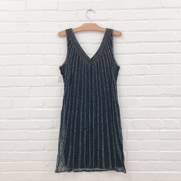 PISARRO NIGHTS Exquisite beaded black shift dress, vintage vibe - Picture 2 of 4